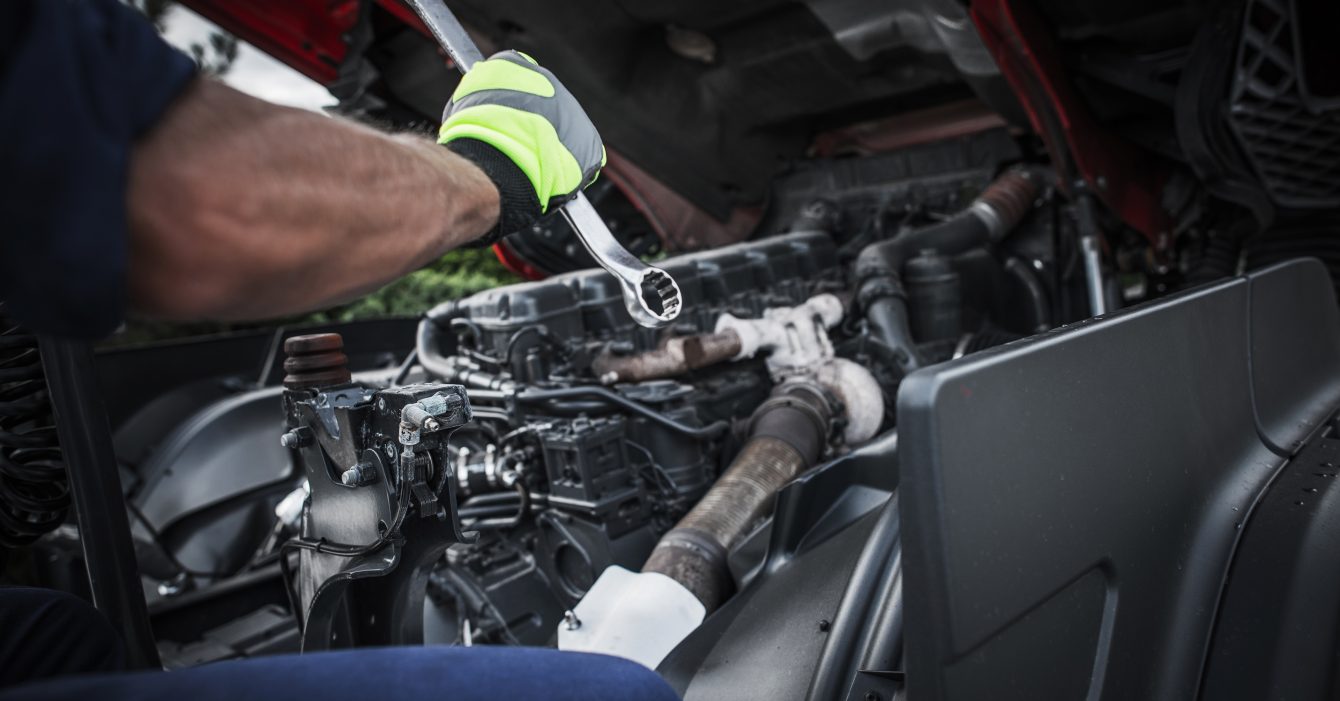 Repairing Semi Truck